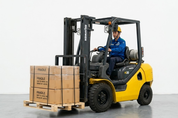 Người lái xe nâng điện cần tập trung tuyệt đối, không vượt tải trọng