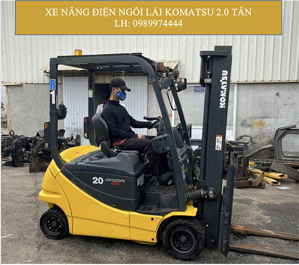 Xe nâng điện Komatsu 2.0 tấn đời cao
